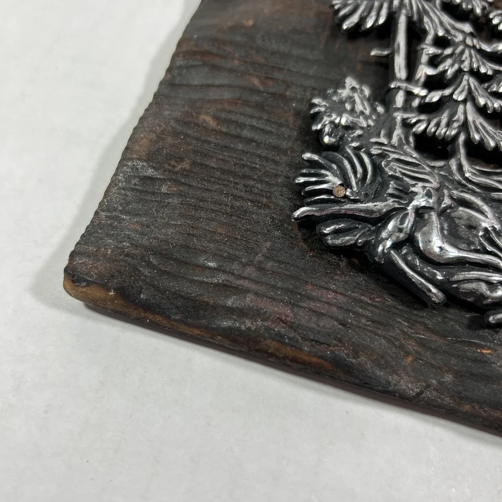 Antique Wood 3D Forest Trees Plaque‎ Decoration